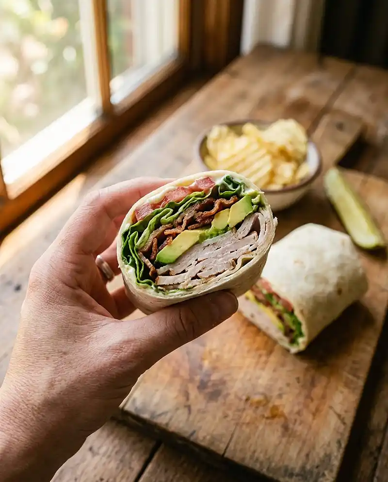 Turkey Avocado Club Wraps 4 Turkey Avocado Club Wraps recipe