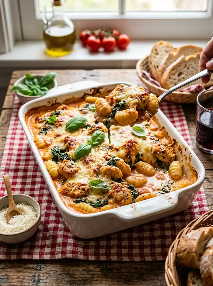 Tuscan Chicken Gnocchi Bake 4 Tuscan Chicken Gnocchi Bake Recipe