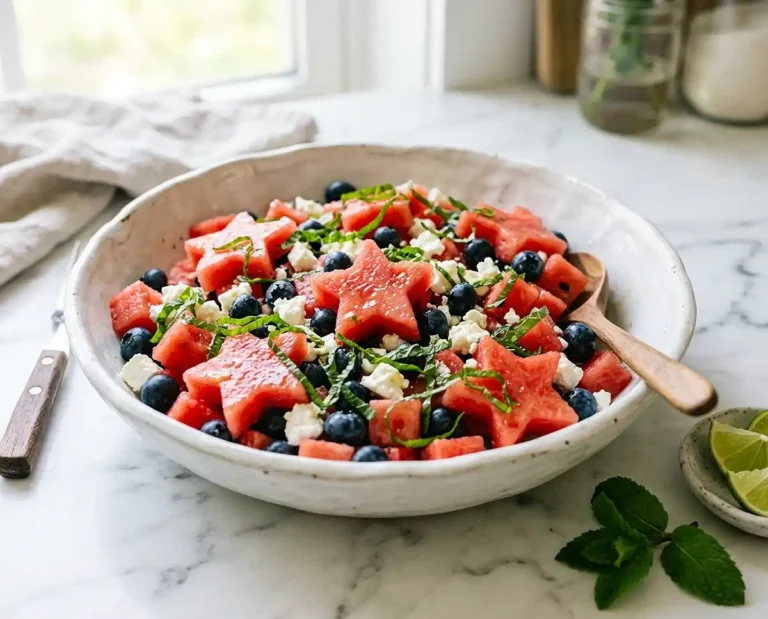 Watermelon Feta Blueberry Salad