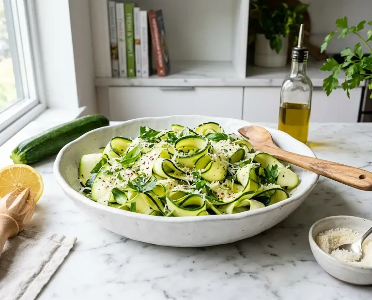 Zucchini Ribbon Salad with Lemon Parmesan
