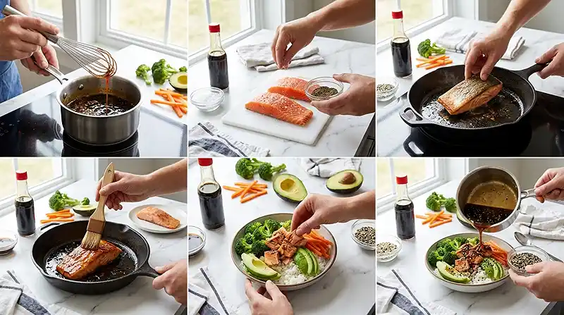 Teriyaki Salmon Rice Bowls 3 how to make Teriyaki Salmon Rice Bowls