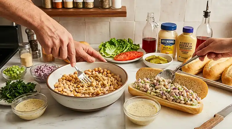 how to make the Dense Bean Salad Grinder