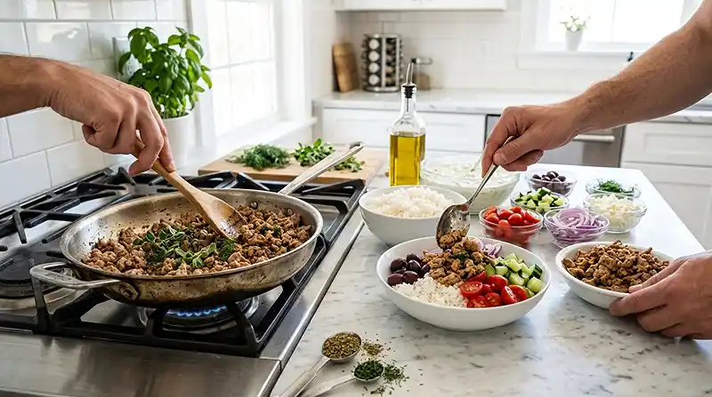 Greek Turkey Tzatziki Bowls 3 how to make the Greek Turkey Tzatziki Bowls