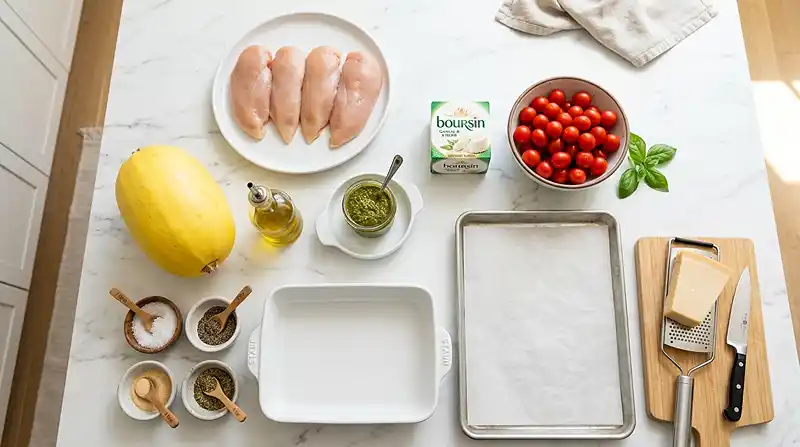 Boursin Tomato Chicken Bake 2 ingredients for Boursin Tomato Chicken Bake