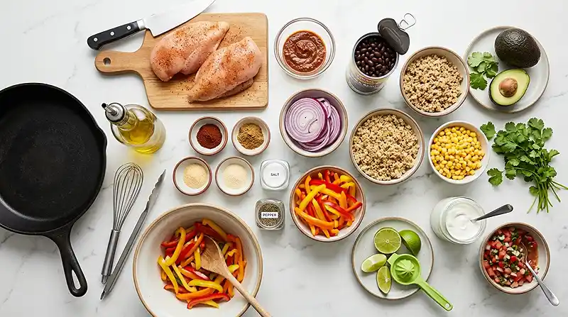 Chipotle Chicken Veggie Bowls 2 ingredients for Chipotle Chicken Veggie Bowls