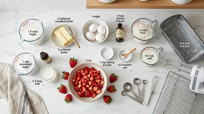 Strawberry Pound Cake 2 ingredients for Easy Strawberry Pound Cake