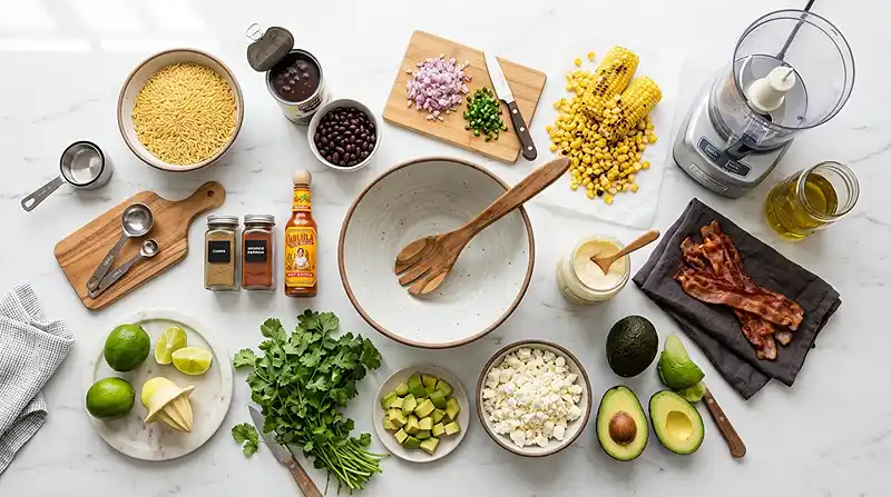 Street Corn Orzo Salad 2 ingredients for Street Corn Orzo Salad