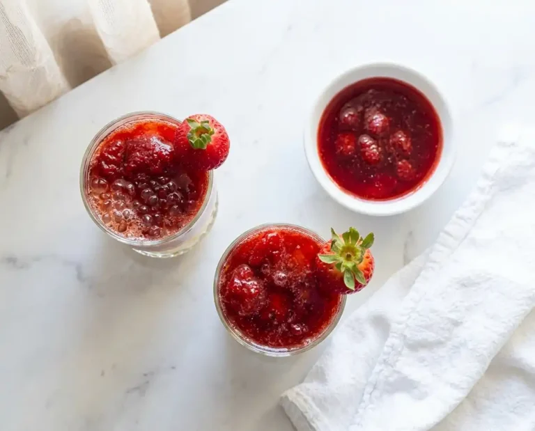 strawberry taho
