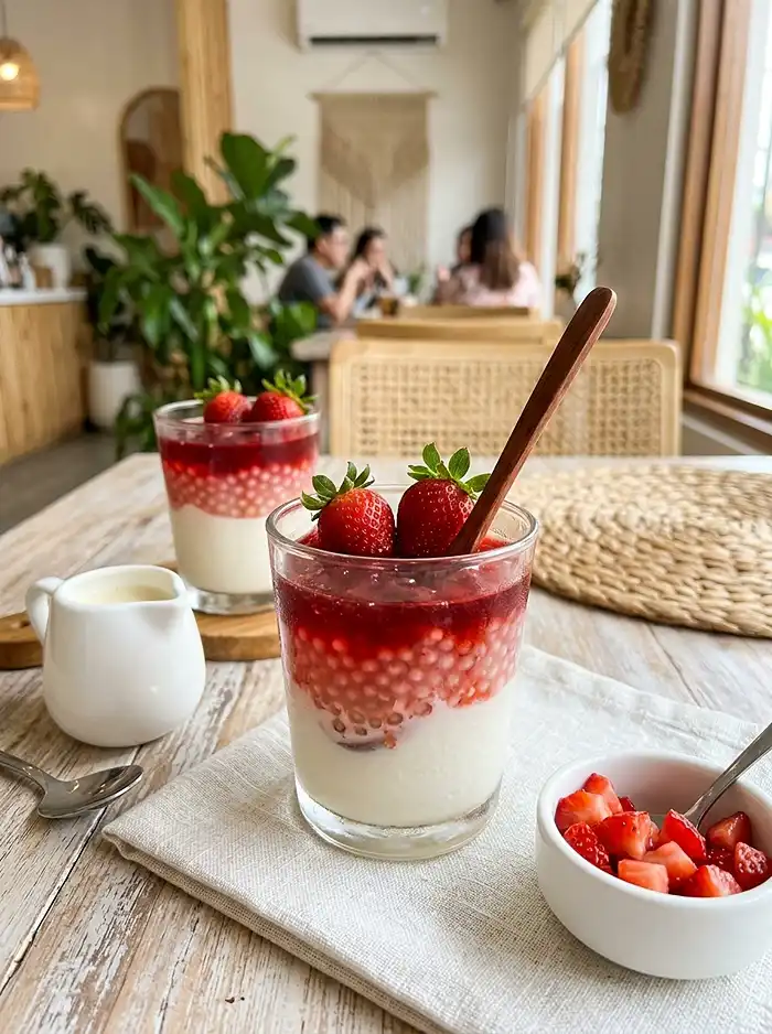 strawberry taho traditional​