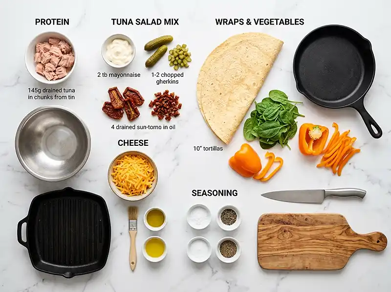 Tuna Melt Wrap Recipe 3 tuna melt wrap recipe Ingredients