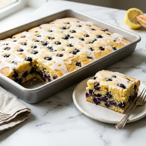 Lemon Blueberry Sheet Cake 5 ²Lemon Blueberry Sheet Cake