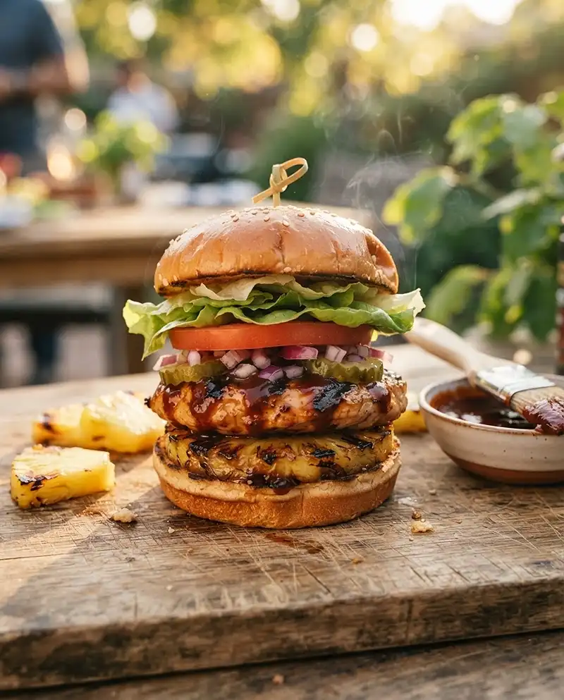 BBQ Pineapple Turkey Burgers 4 BBQ Pineapple Turkey Burgers