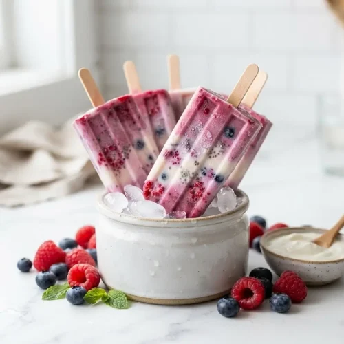 Berry Electrolyte Yogurt Pops 5 Berry Electrolyte Yogurt Pops