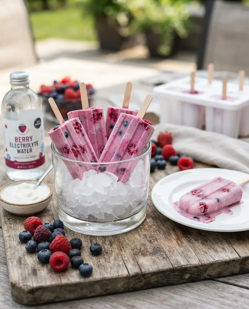 Berry Electrolyte Yogurt Pops 4 Berry Electrolyte Yogurt Pops recipe
