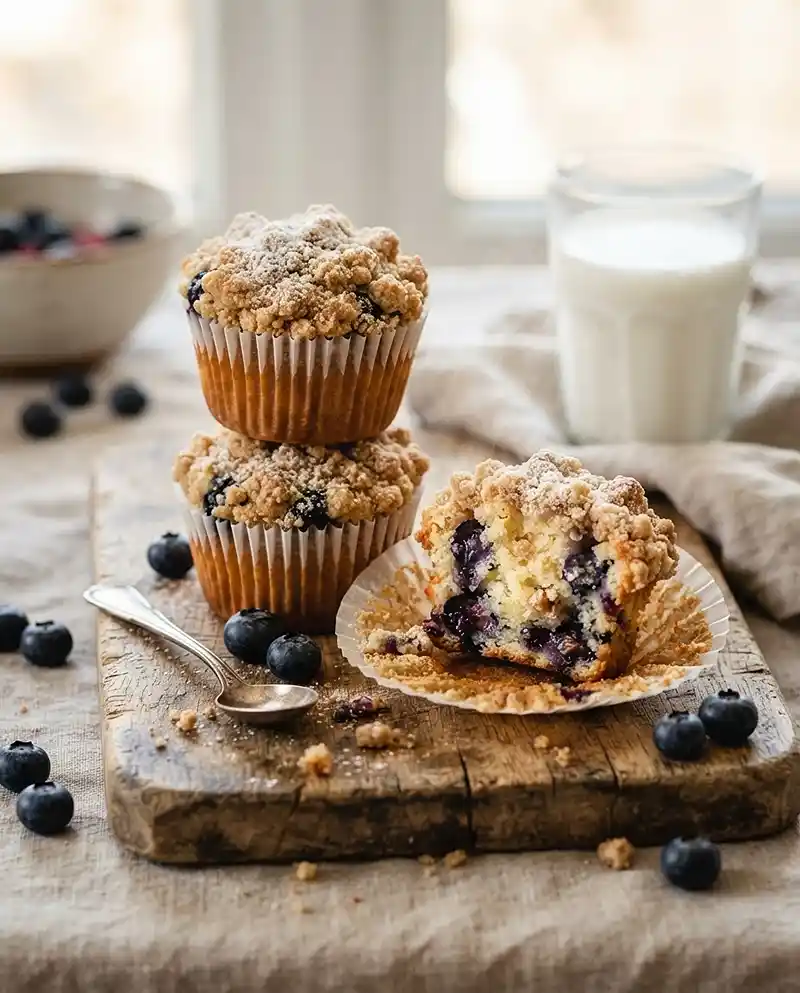 Blueberry Streusel Yogurt Muffins 4 Blueberry Streusel Yogurt Muffins RECIPE