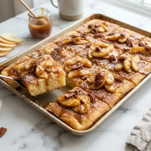 Caramel Apple Sheet Pan Pancakes 5 Caramel Apple Sheet Pan Pancakes