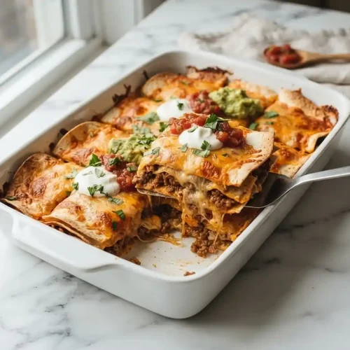 Cheesy Ground Beef Quesadilla Bake 5 Cheesy Ground Beef Quesadilla Bake 1