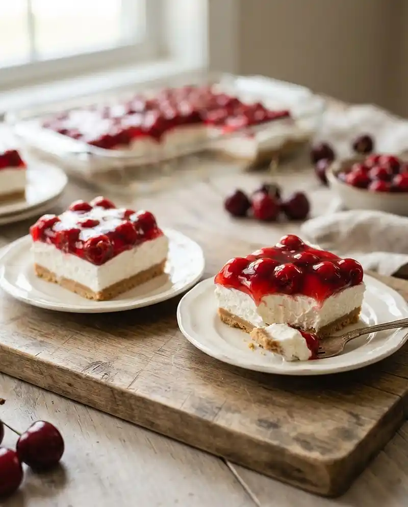 Cherry Delight Squares 4 Classic Cherry Delight Squares recipe