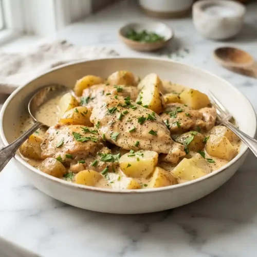 Crockpot Ranch Chicken and Potatoes