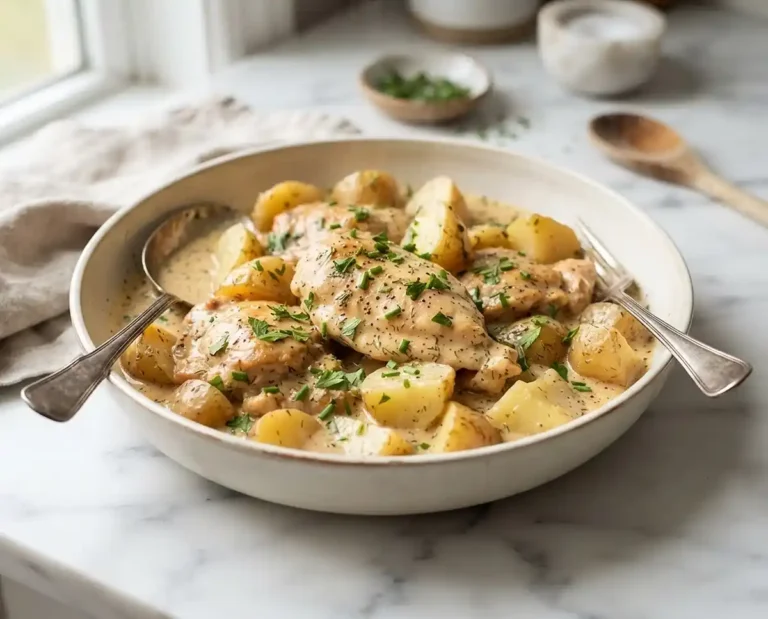 Crockpot Ranch Chicken and Potatoes