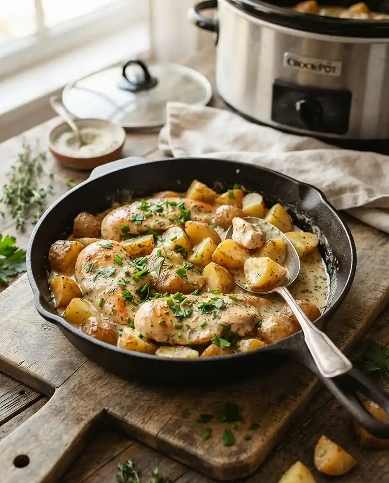 Crockpot Ranch Chicken and Potatoes RECIPE
