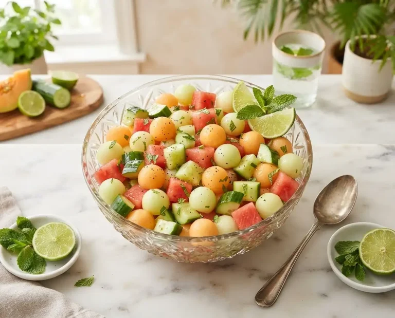 Cucumber Melon Mint Salad