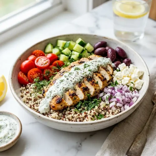 Greek Lemon Chicken Power Bowls