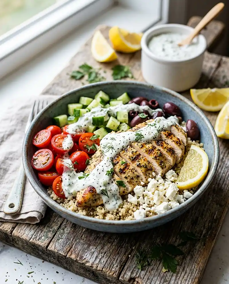 Greek Lemon Chicken Power Bowls RECIPE