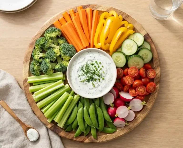 Greek Yogurt Ranch Veggie Board