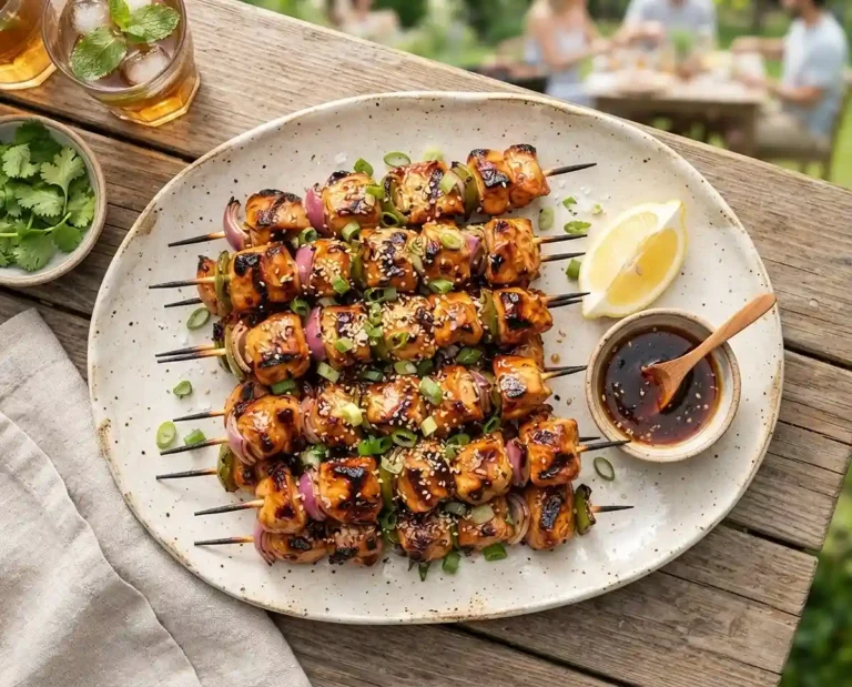 Grilled Honey Garlic Chicken Skewers