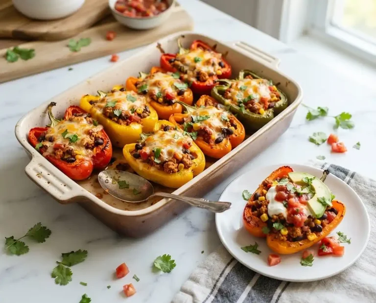 High-Protein Taco Stuffed Peppers