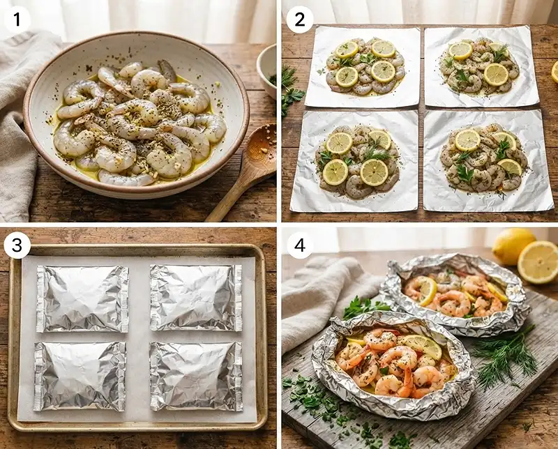 Lemon Herb Shrimp Foil Packets 3 How to Make Lemon Herb Shrimp Foil Packets