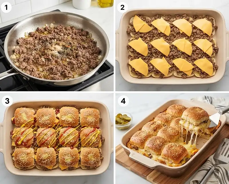 Mini Cheeseburger Slider Bake 3 How to Make Mini Cheeseburger Slider Bake