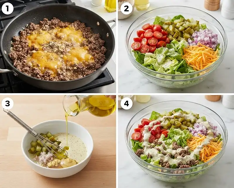 How to Make chopped cheeseburger salad​