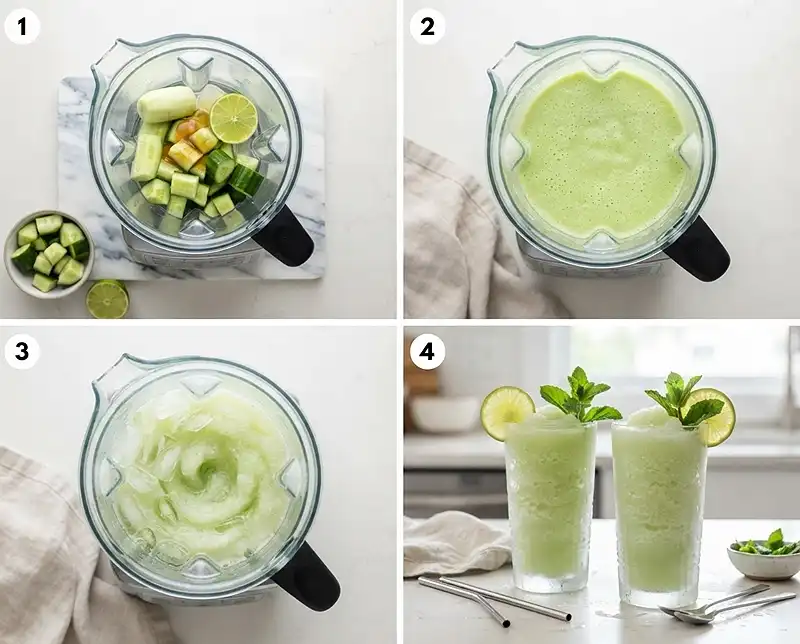 Cucumber Lime Hydration Slushie 4 How to Make healthy Cucumber Lime Hydration Slushie