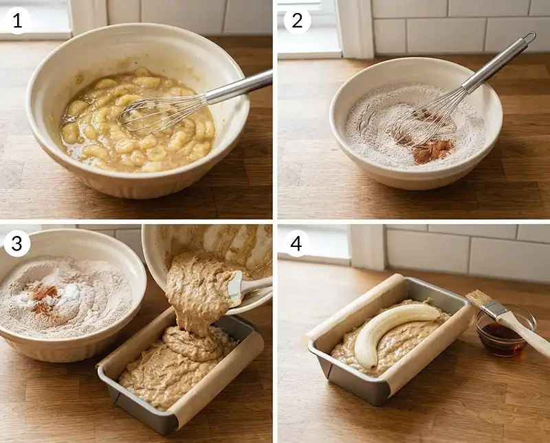 How to Make simple eggless banana bread recipe​