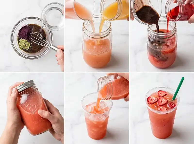 How to Make strawberry acai energy refresher​
