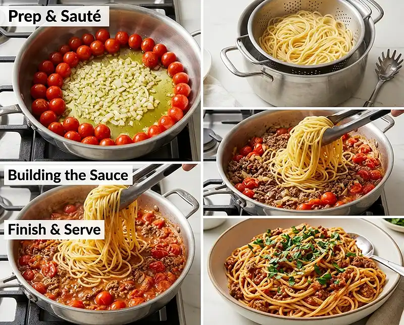 How to Make tomato smash pasta recipe​