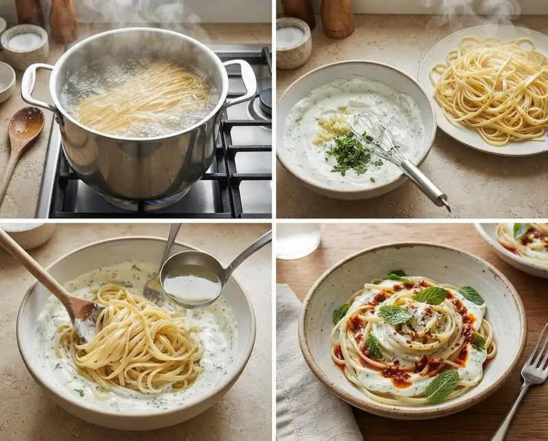 How to Make yogurt noodles recipe​