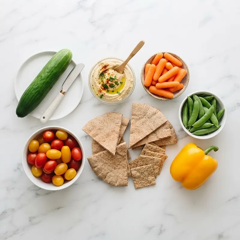 Cucumber Hummus Veggie Bento Boxes 2 INGREDIENTS FOR Cucumber Hummus Veggie Bento Boxes