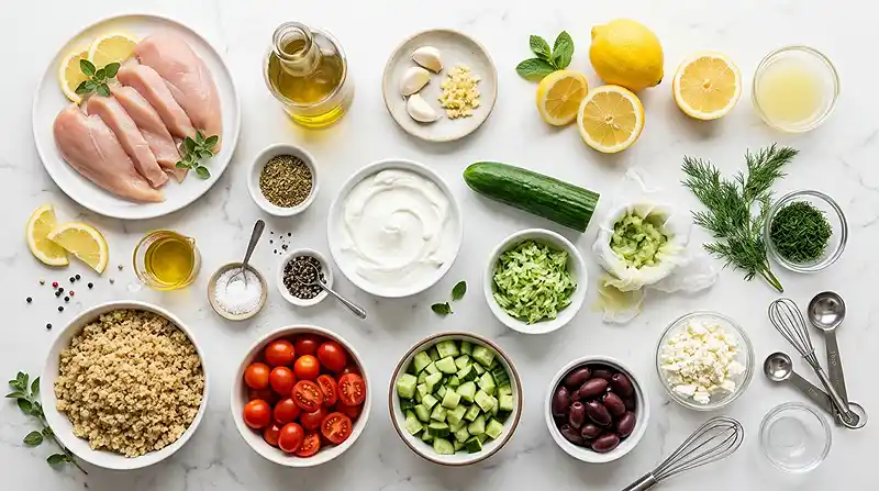 INGREDIENTS FOR Greek Lemon Chicken Power Bowls