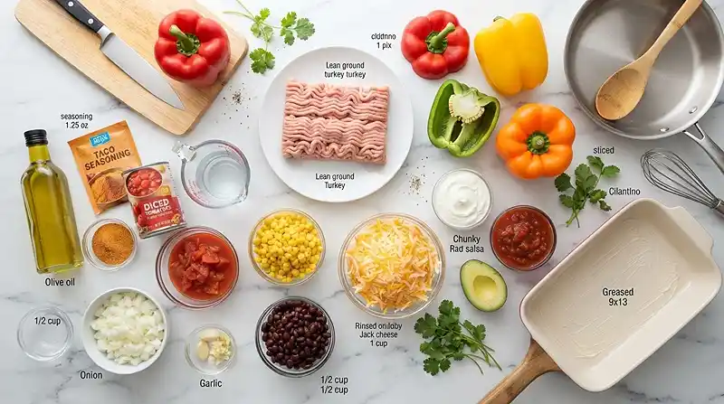 High-Protein Taco Stuffed Peppers 2 INGREDIENTS FOR High-Protein Taco Stuffed Peppers
