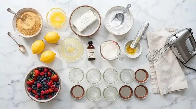 Lemon Berry Icebox Dessert Jars 2 INGREDIENTS FOR Lemon Berry Icebox Dessert Jars