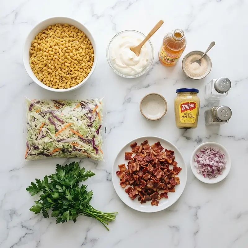 Loaded Coleslaw Pasta Salad 2 INGREDIENTS FOR Loaded Coleslaw Pasta Salad