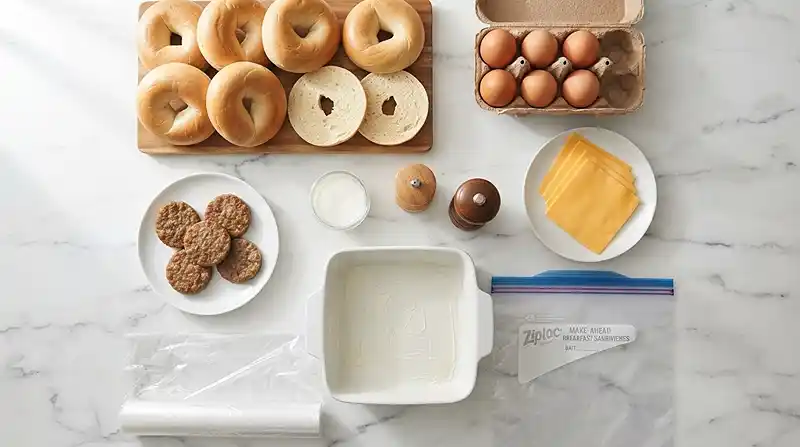 Make-Ahead Bagel Breakfast Sandwiches 2 INGREDIENTS FOR Make-Ahead Bagel Breakfast Sandwiches