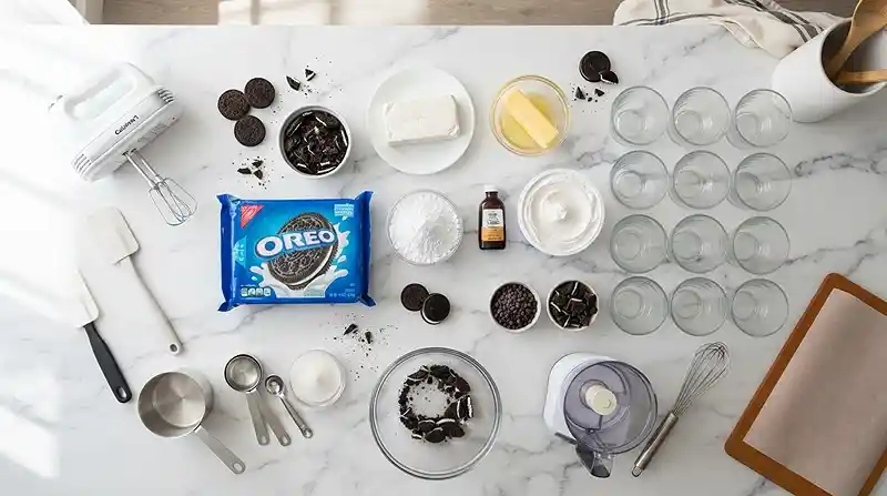 No-Bake Oreo Cream Pie Cups 2 INGREDIENTS FOR No-Bake Oreo Cream Pie Cups