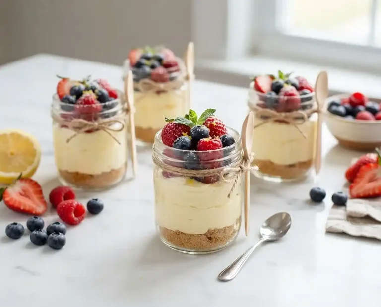 Lemon Berry Icebox Dessert Jars