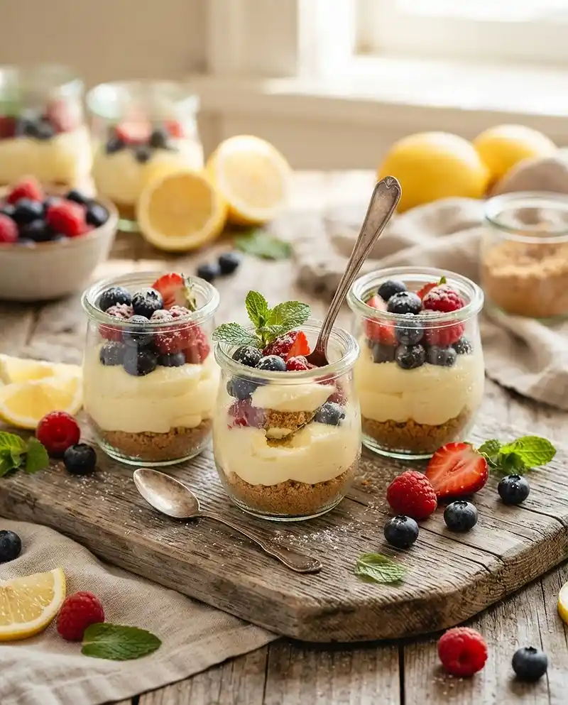 Lemon Berry Icebox Dessert Jars 4 Lemon Berry Icebox Dessert Jars RECIPE