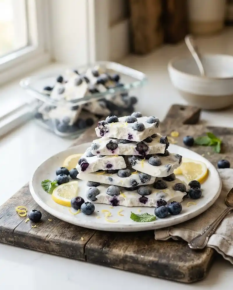Lemon Blueberry Yogurt Protein Bark 4 Lemon Blueberry Yogurt Protein Bark recipe