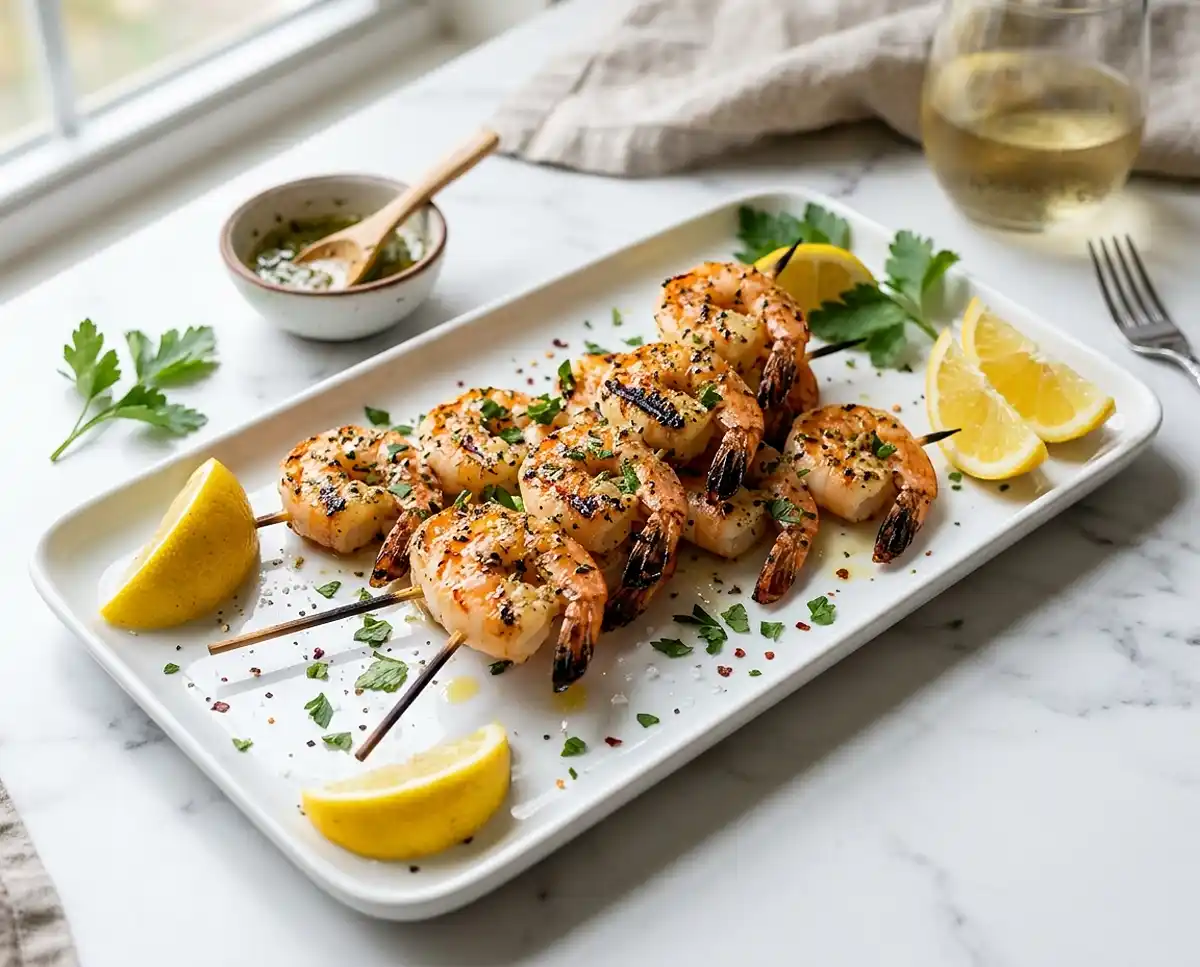 Summer Grilling and Patio Dinner Recipes 15 Lemon Garlic Shrimp Skewers